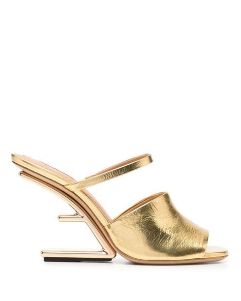 fendi gold heels|fendi heels authentic.